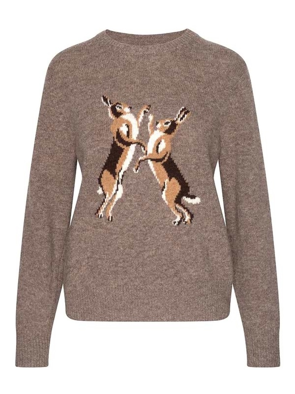 House of Bruar Lambswool Graphic Crew Neck Jumper Sweater
